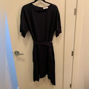 Reiss belted navy dress
